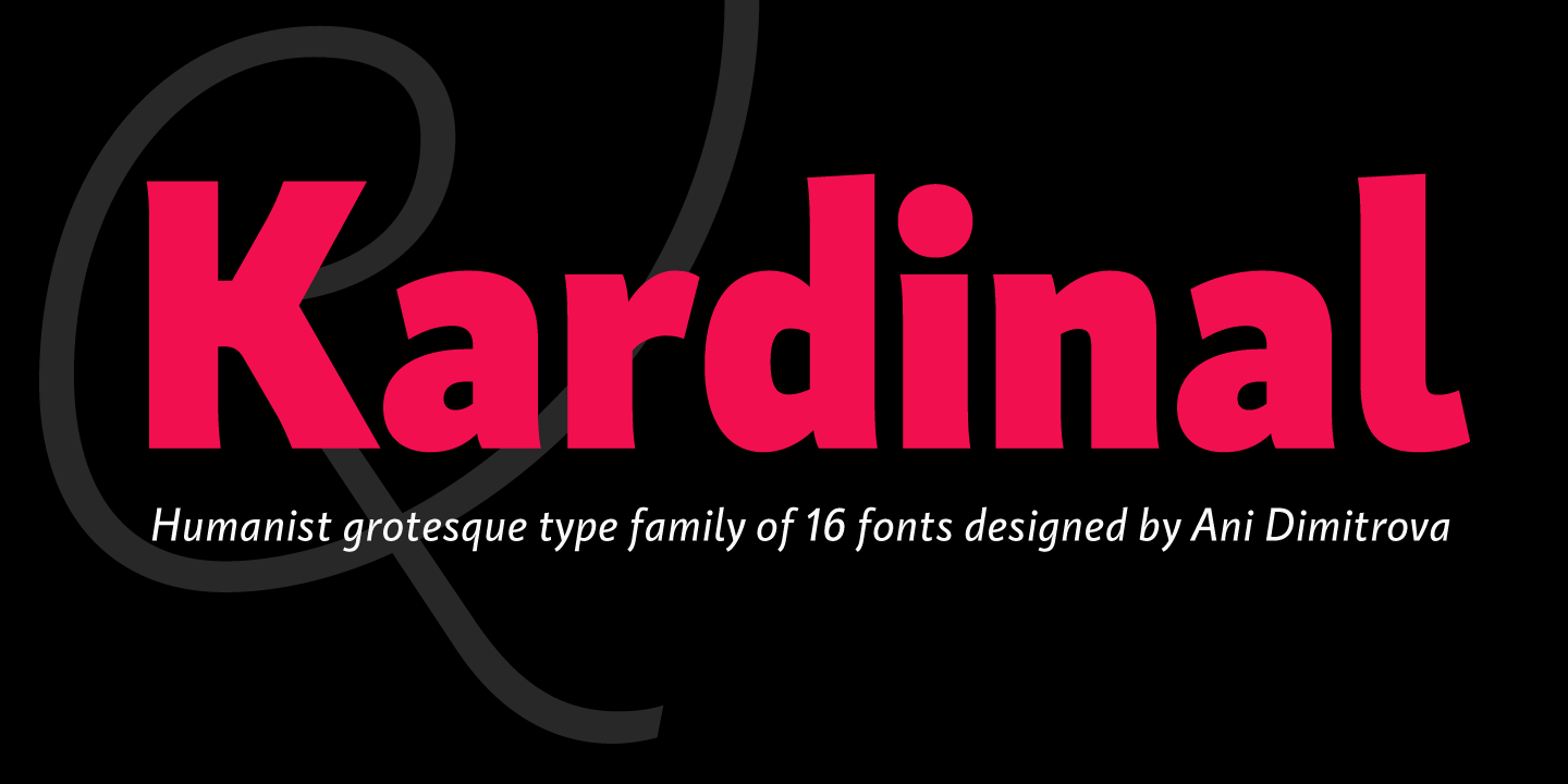 Kardinal Medium Italic Font preview